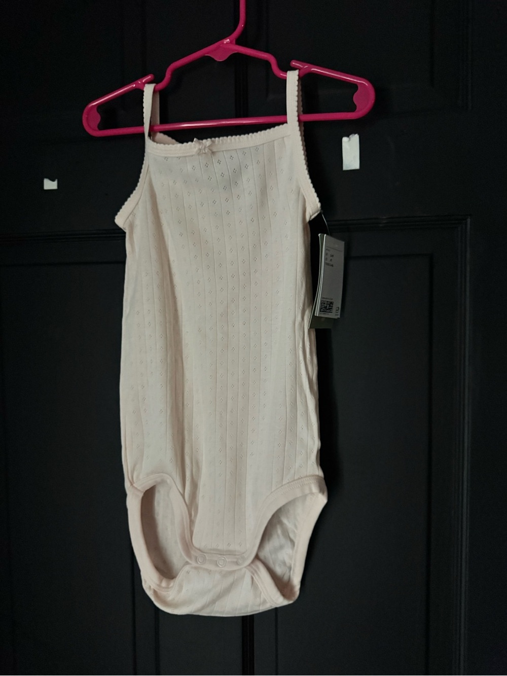 H&M Cream Eyelet Knit Kids One-Piece Bodysuit